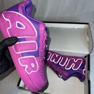Vibrant Pink and Purple Kids Sneakers